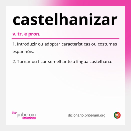 Significado de castelhanizar