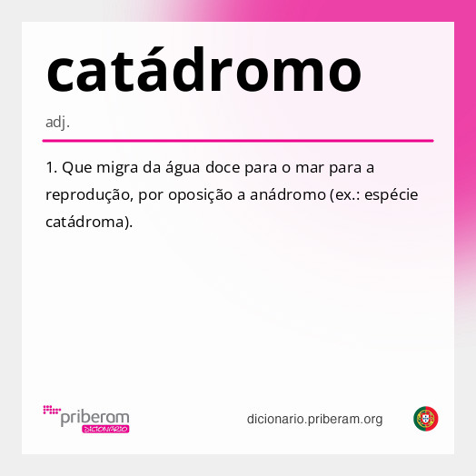 Significado de catádromo