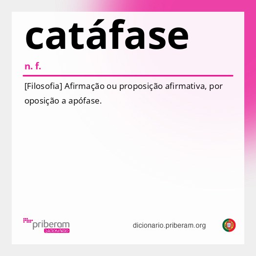 Significado de catáfase