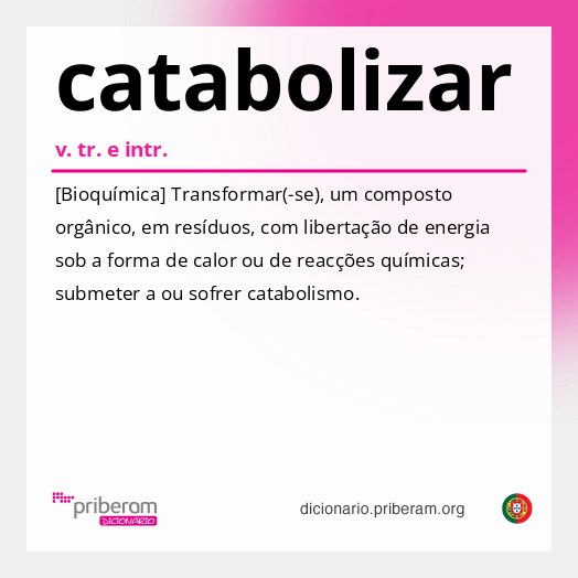 Significado de catabolizar