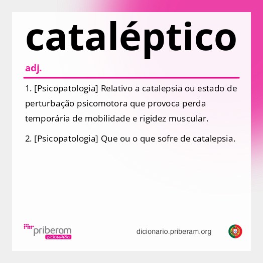 Significado de cataléptico