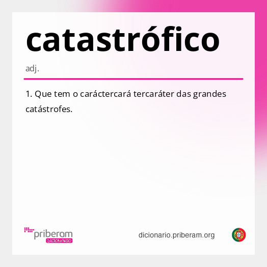 Significado de catastrófico