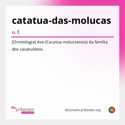 Significado de catatua-das-molucas