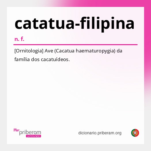 Significado de catatua-filipina