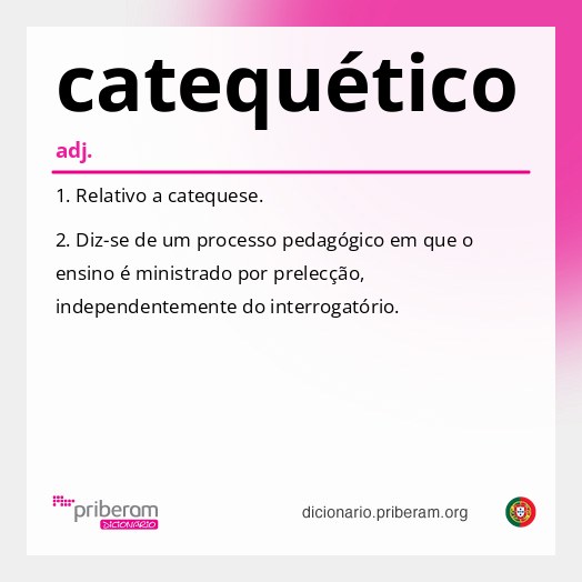 Significado de catequético