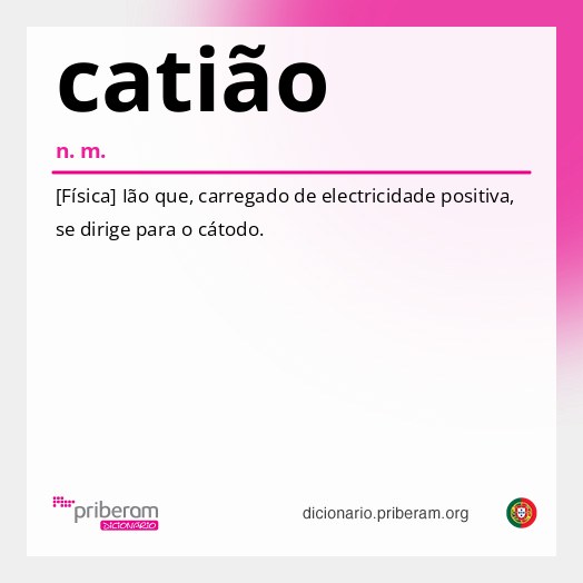 Significado de catião