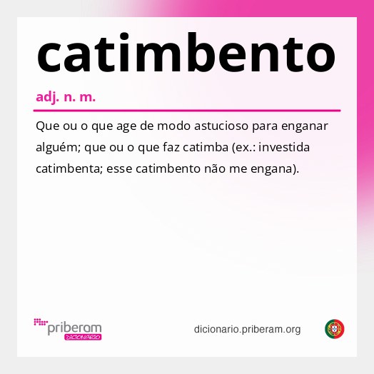 Significado de catimbento