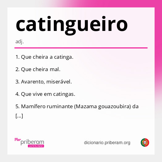 Significado de catingueiro