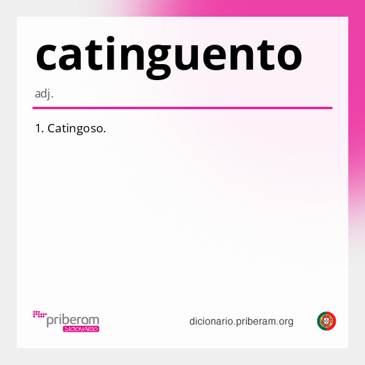 Significado de catinguento