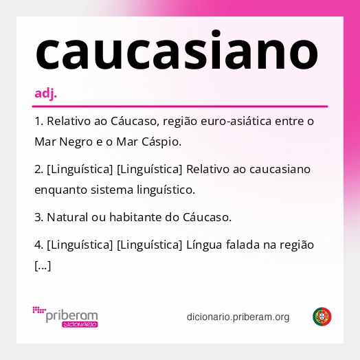 Significado de caucasiano