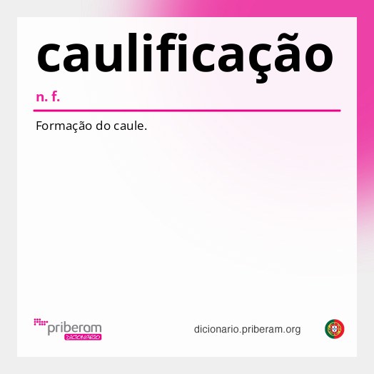 Significado de caulificação