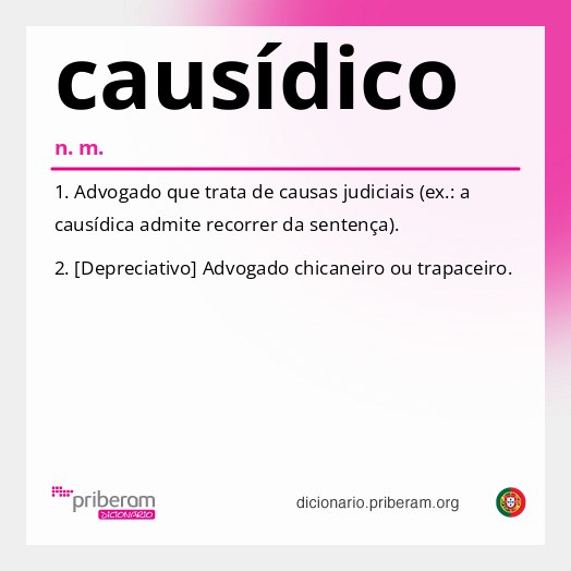 Significado de causídico