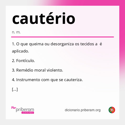 Significado de cautério