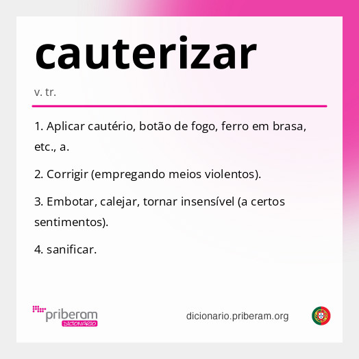 Significado de cauterizar