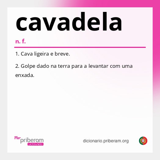 Significado de cavadela