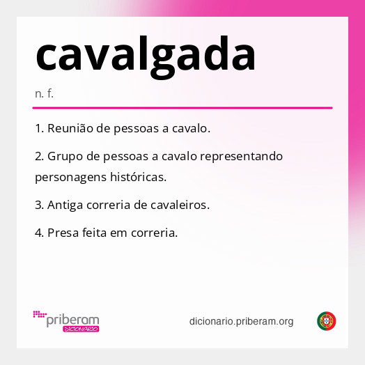 Significado de cavalgada