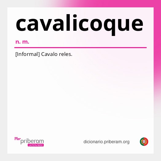 Significado de cavalicoque