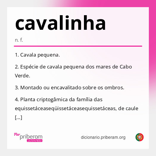 Significado de cavalinha