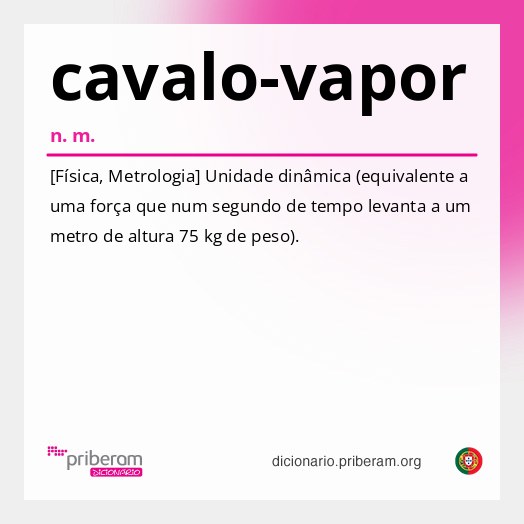 Significado de cavalo-vapor