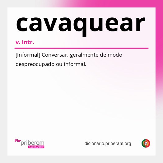 Significado de cavaquear