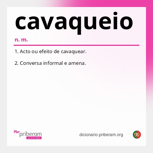 Significado de cavaqueio