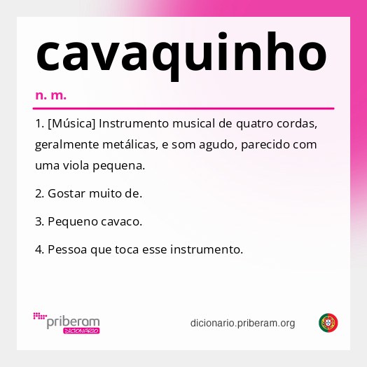 Significado de cavaquinho