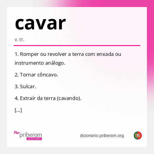 Significado de cavar