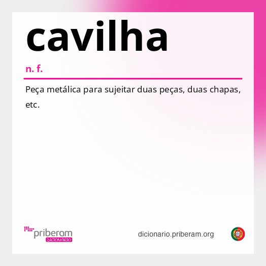 Significado de cavilha
