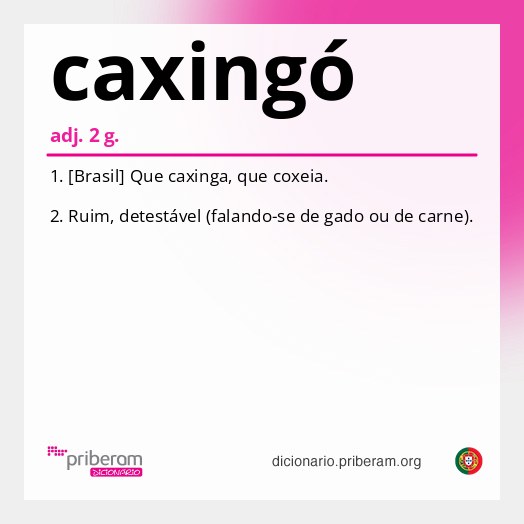 Significado de caxingó