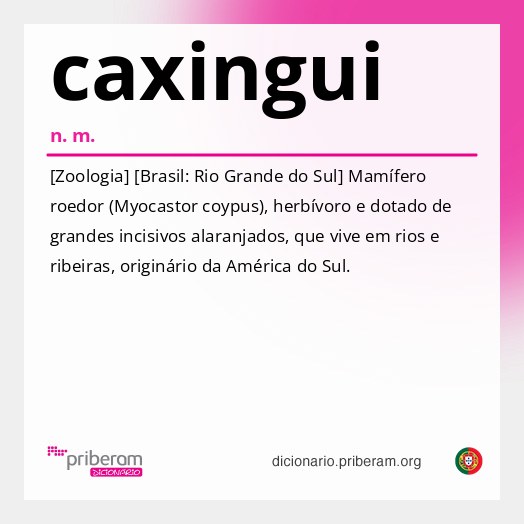 Significado de caxingui