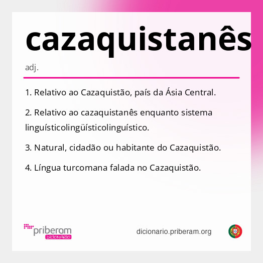 Significado de cazaquistanês