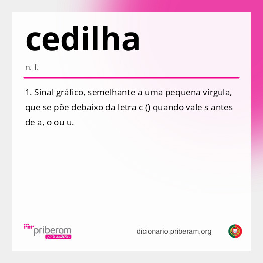 Significado de cedilha