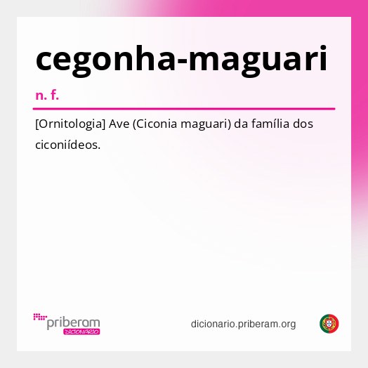 Significado de cegonha-maguari