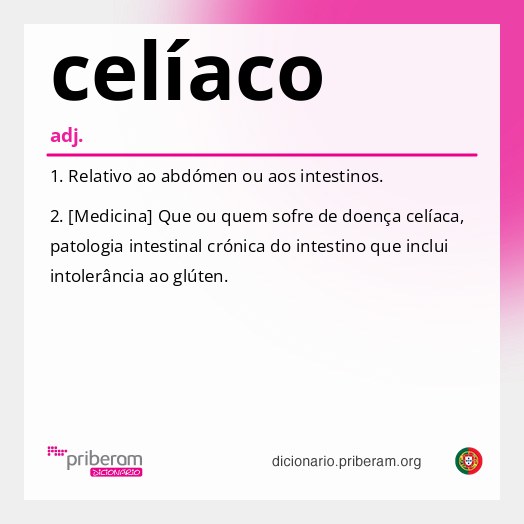 Significado de celíaco
