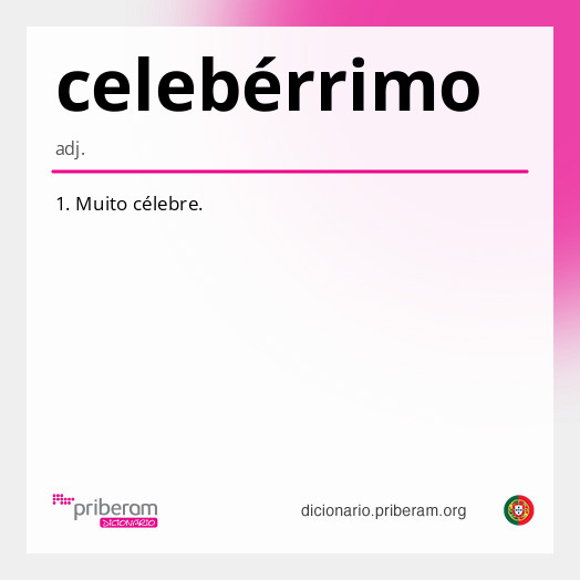 Significado de celebérrimo