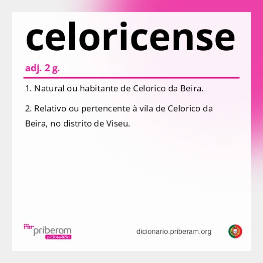 Significado de celoricense