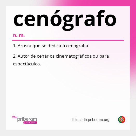 Significado de cenógrafo