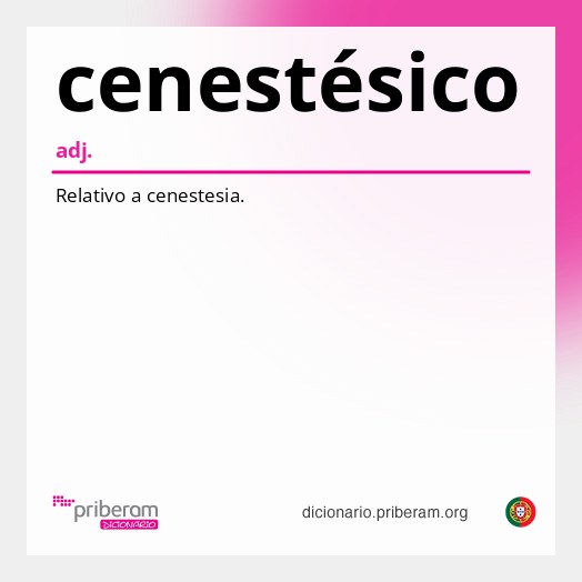 Significado de cenestésico