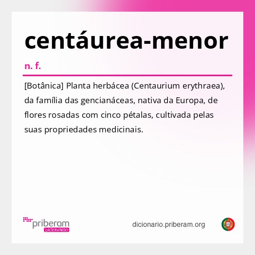 Significado de centáurea-menor