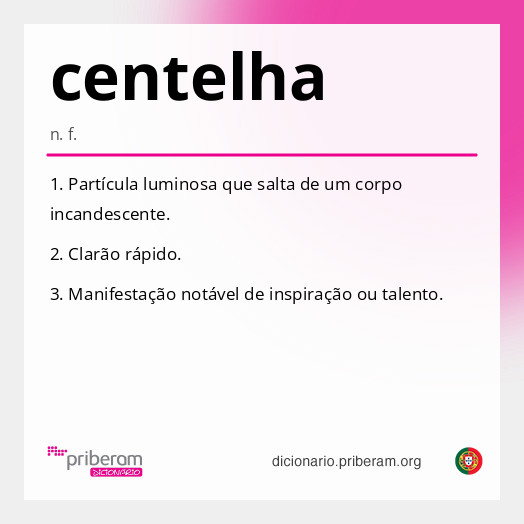 Significado de centelha
