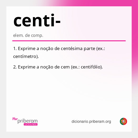 Significado de centi-