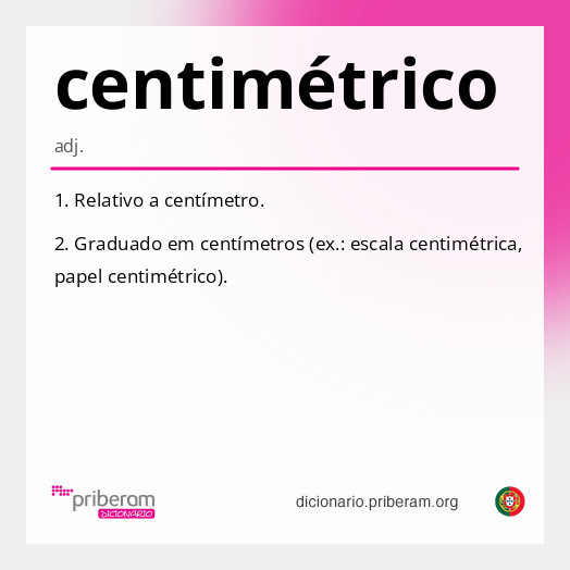Significado de centimétrico
