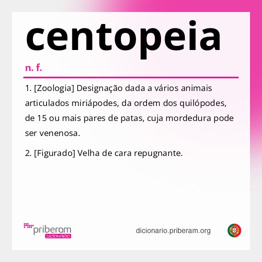 Significado de centopeia