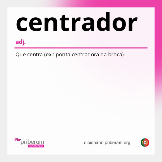 Significado de centrador