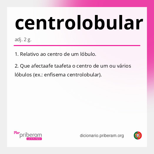 Significado de centrolobular