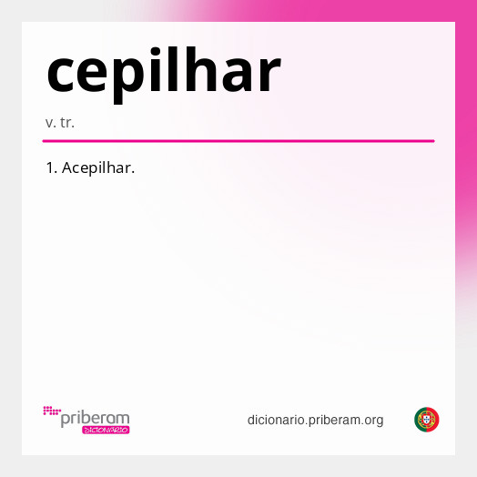 Significado de cepilhar