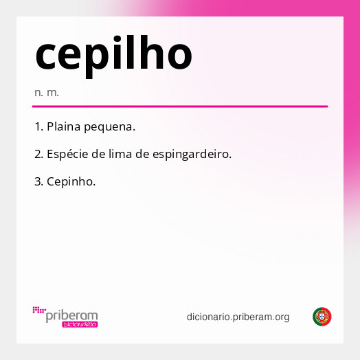 Significado de cepilho