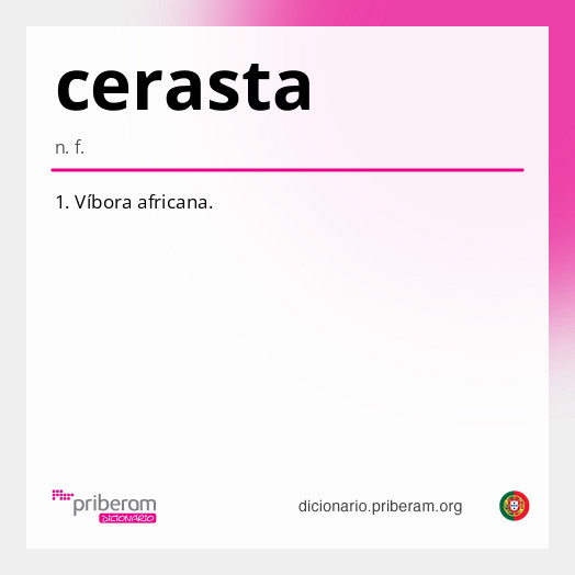 Significado de cerasta