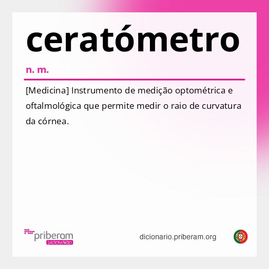 Significado de ceratómetro