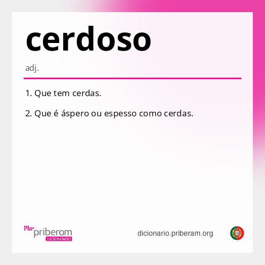 Significado de cerdoso